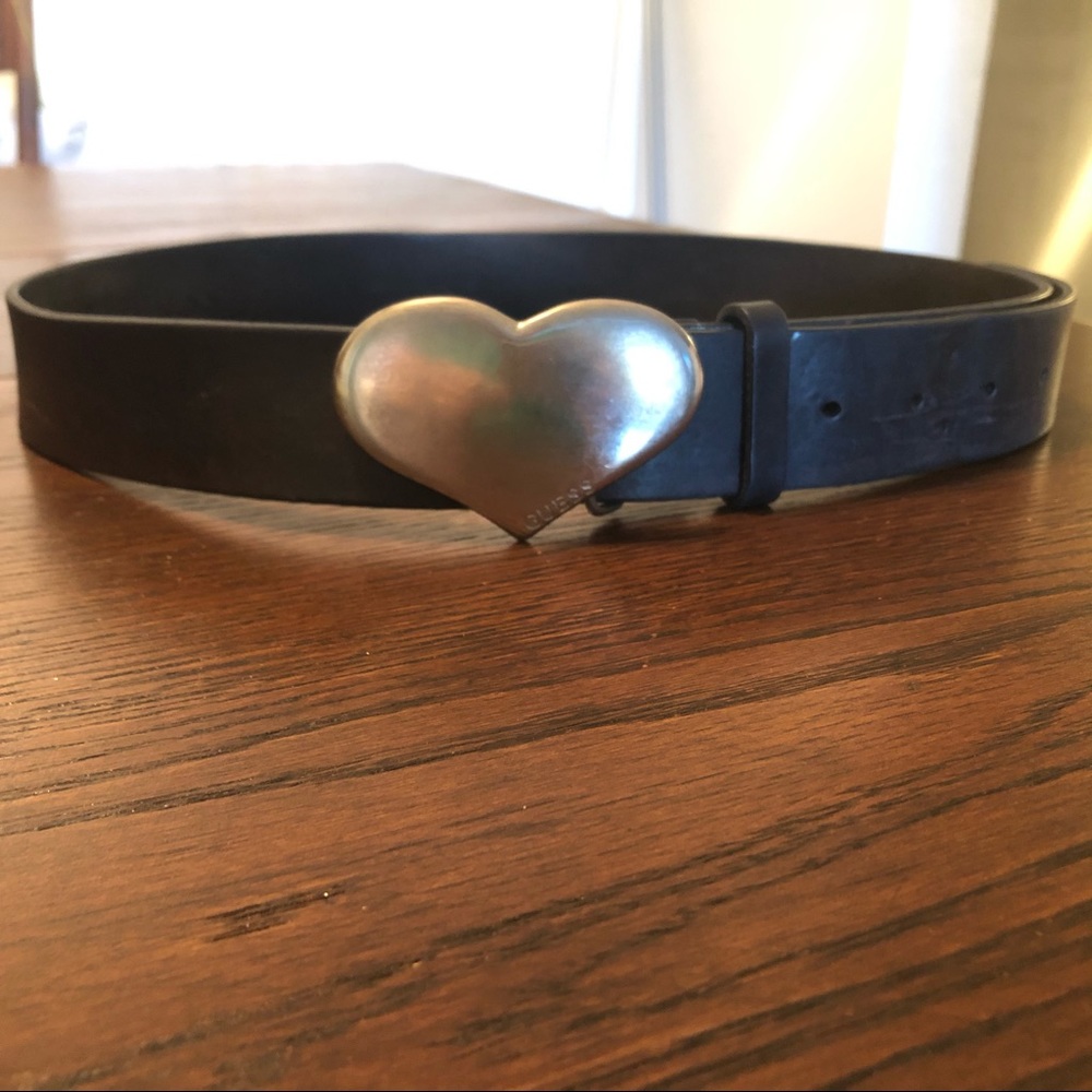 Guess Dark Brown Leather Belt, Size M